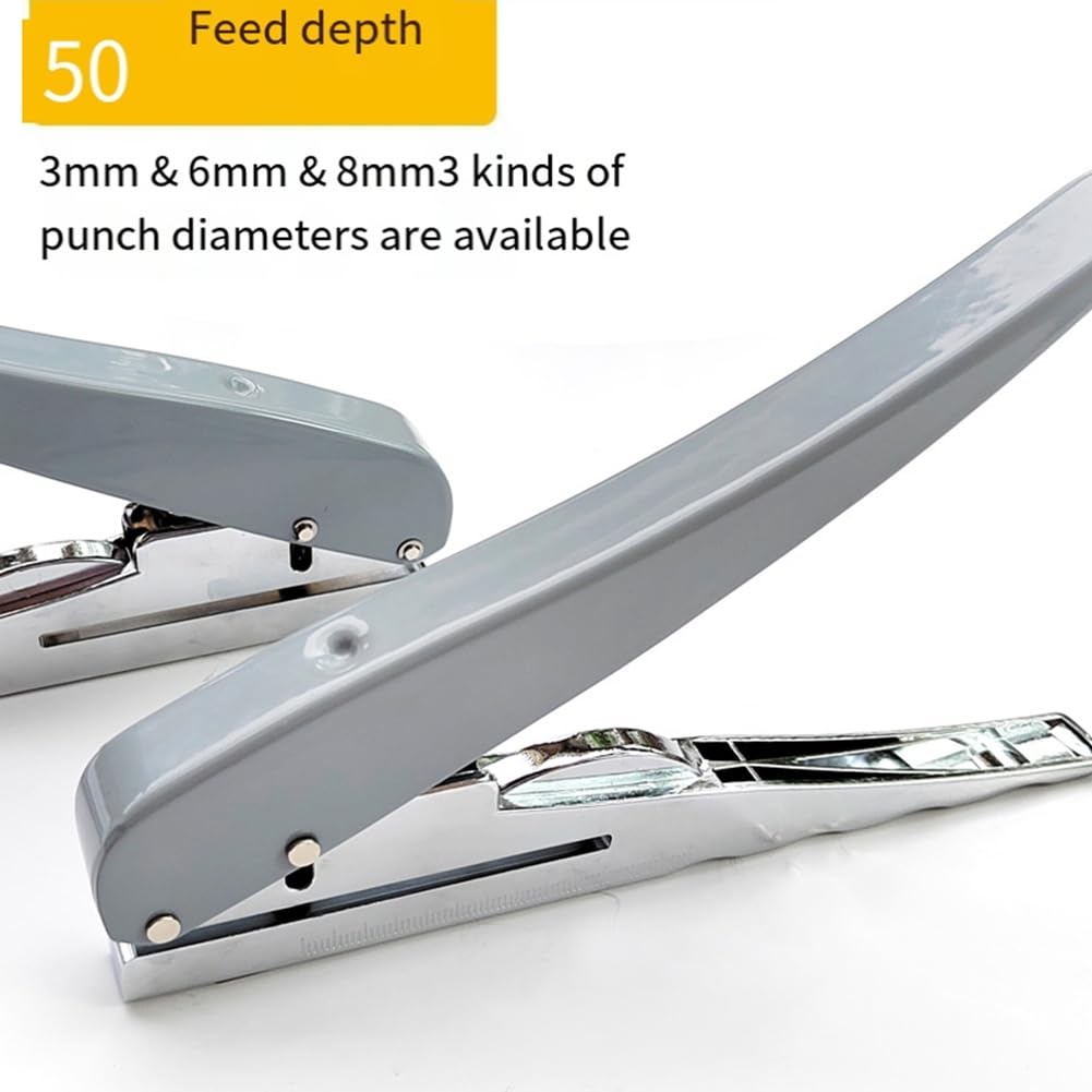 Lamsimoy Heavy Duty Single Hole Punch,Hole Puncher 25 Sheets Capacity Paper Punch for Paper ID PVC Cards Scrapbook 6MM - Image 2