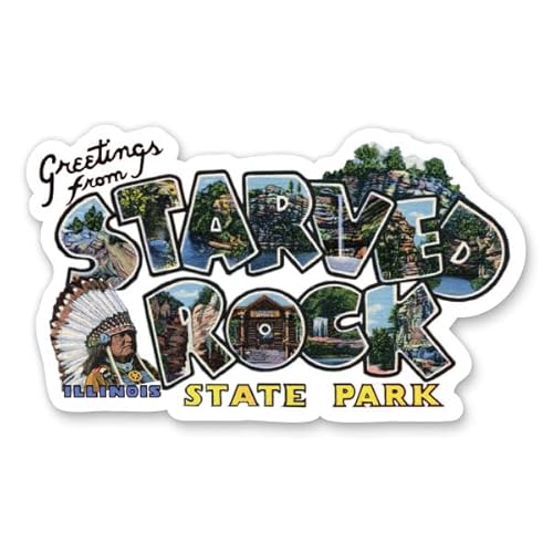 Squiddy Greetings from Starved Rock State Park - Vinyl Sticker