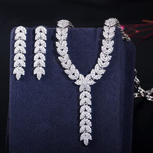 Conjuntos de joyas para novias de boda como regalo especial de compromiso con collar brillante 2