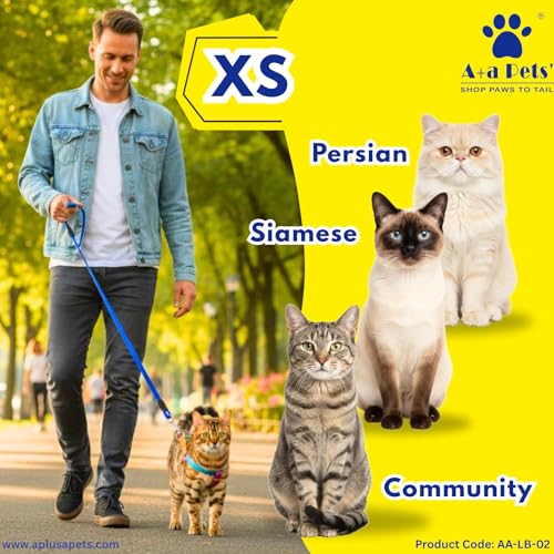 Image of A+a Pets' Harness and Leash Set | Colourful Combo in Rainbow for Cats and Dogs (XS)