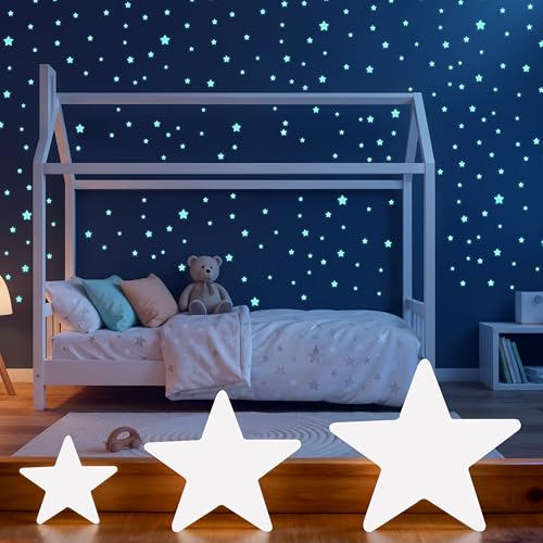 LILIMAUS Leuchtsterne Kinderzimmer [100 Stck.] - SELBSTKLEBEND -...