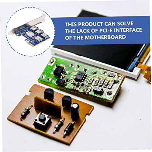 Housoutil Pci-e to Ports USB Extension Card Plated for Enhanced Power Supply Easy Pci-e Interface Connection Stable Graphics Card Support for Desktops