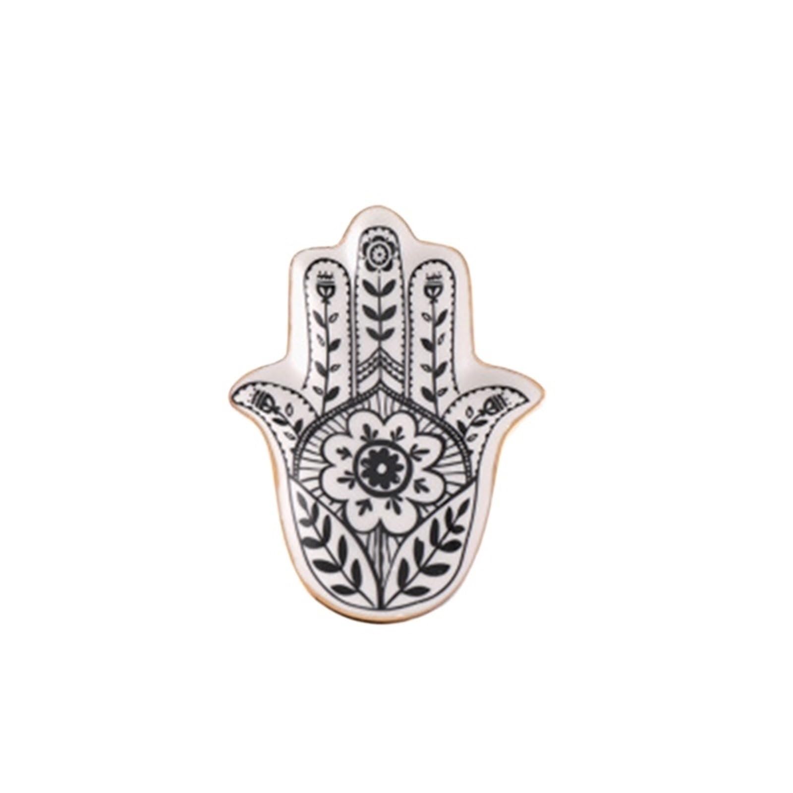 Hand Ceramic Dish Plates Decorative Jewelry Trinket Necklace Storages Vanity Tray For Living Room,Tabletop Decoration