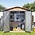 Verdeluxe 8x6FT Metal Shed & Outdoor Storage Shed, Steel Tool Multi-Used Shed with Vents,Lockable Doors,Window,Compact Tool Shed for Backyard, Patio, Lawn and Garden Various Storage(Matte Gray)