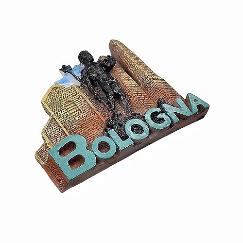 Imán decorativo 3D Bologna Italy para refrigerador miniatura 2