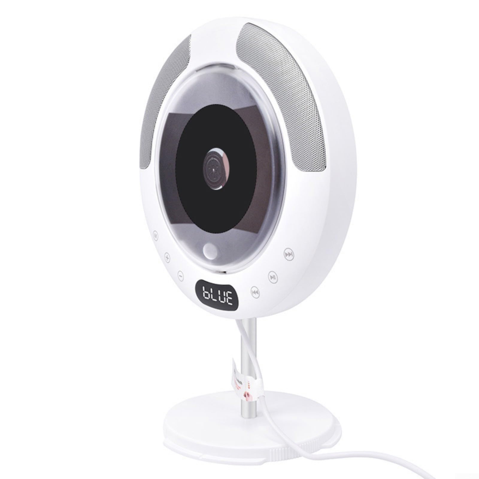 Lettore CD portatile con suono surround 5.1, radio FM compatibile, supporta CD-R MP3 WMA, per Compact Home Audio Bundle Bianco