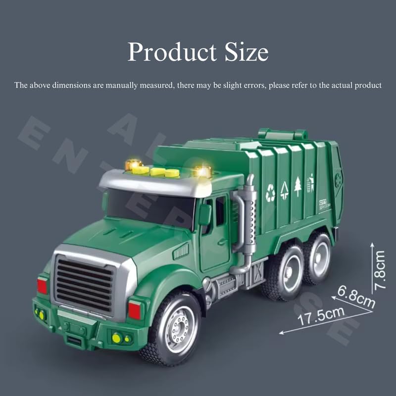 Image of Garbage & Water Dispenser Truck Toys for Boys Large Trash Truck with Trash Can Dumping Function with Lighting and Sound KidsBest Gift (Pcak of 2)