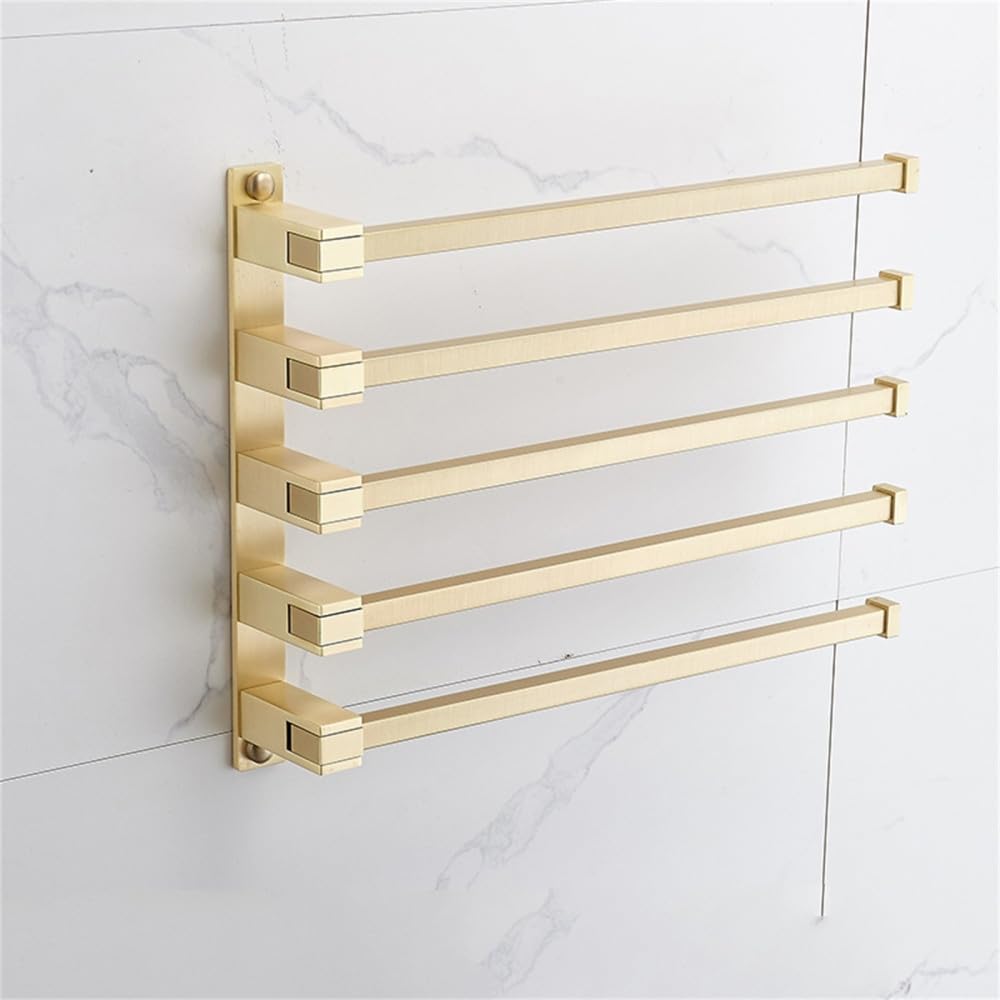 Ensemble porte-serviette or brossé mural pour optimiser les petits WC