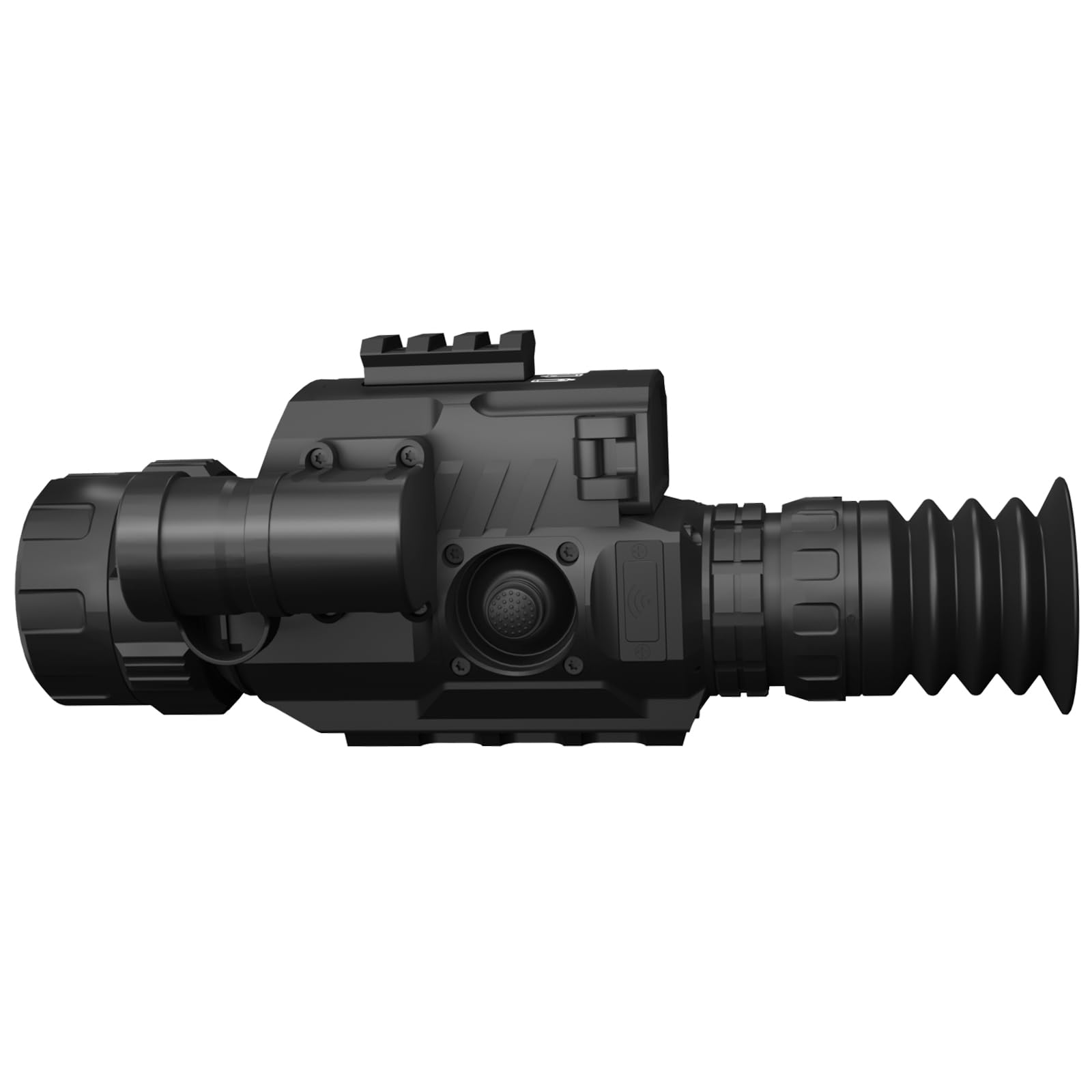 High Resolution Thermal Riflescope with Rangefinder 12um 384x288 IR Sensor 35mm Lens No-Shutter Hunting Scope 8 IR Modes 50Hz Night Vision 32GB Video/Photo Recording