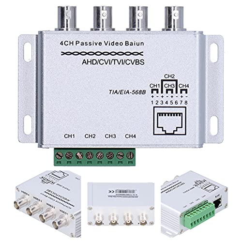 Mxzzand Video Signal Converter 4CH AHD/CVI/TVI/CVBS Passive Balun Transceiver HD BNC RJ45 UTP Converter to Balanced Signal Baluncoaxial cable transmission equipment - Image 2