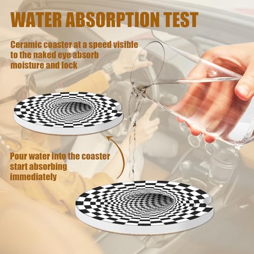 Portavasos Cerámicos Absorbentes Redondos 2 Piezas 2.6 in miniatura 5