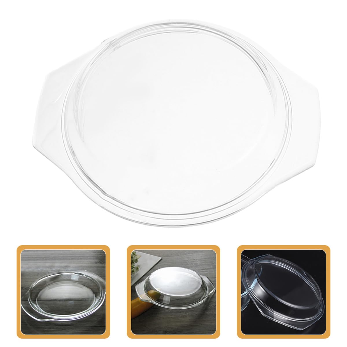 Beaupretty Coperchio in Vetro per Microonde Anti-Schizzi 20,2 Cm, Copertura Vapore per Forno a Microonde e Forno Tradizionale, Resistente e Multiuso per Cottura Salutare