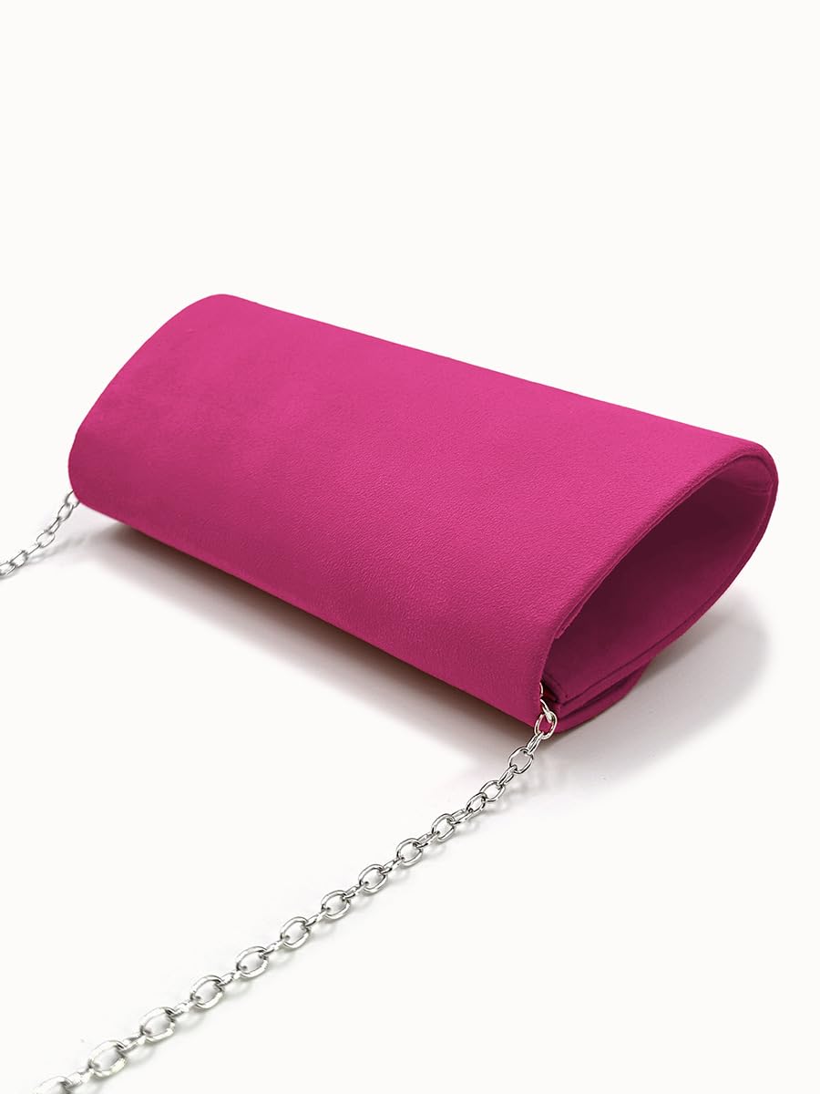 YYW Bolso de mano para mujer, bolso de noche, elegante bolso cruzado de terciopelo para fiesta, boda, baile de graduación