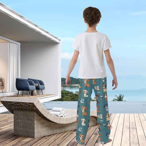 visesunny Boys' Pants Dogs Jogger Pants Elastic Waist Long Bottoms Trousers with Pockets3