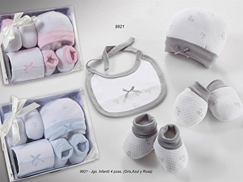 Gamberritos - Scatola regalo bebé 4 pezzi, celeste...