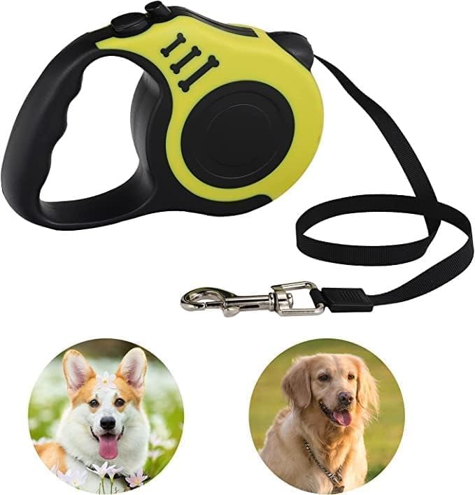 Navaliya Automatic Retractable Dog Leash - 16ft Quick-Lock Nylon Tape Dog Chain - Tangle-Free, Anti-Slip Cat & Puppy Walking Dog Rope (Multi Color) 2