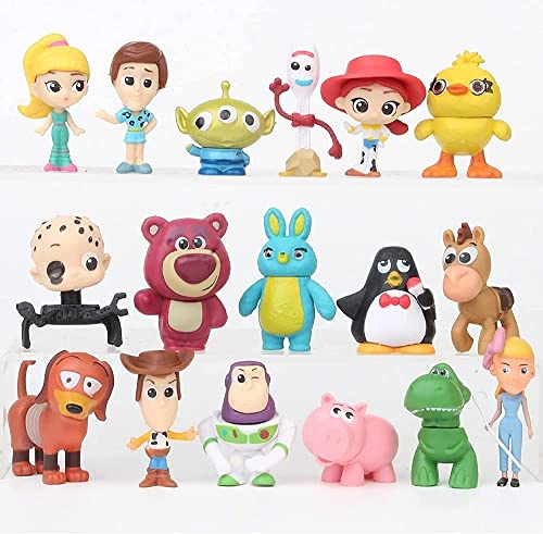 Image of TEEV 17 Pcs/Set Toy Figurines Mini Figures Set Cute Action Figures Birthday Party Cake Decorations