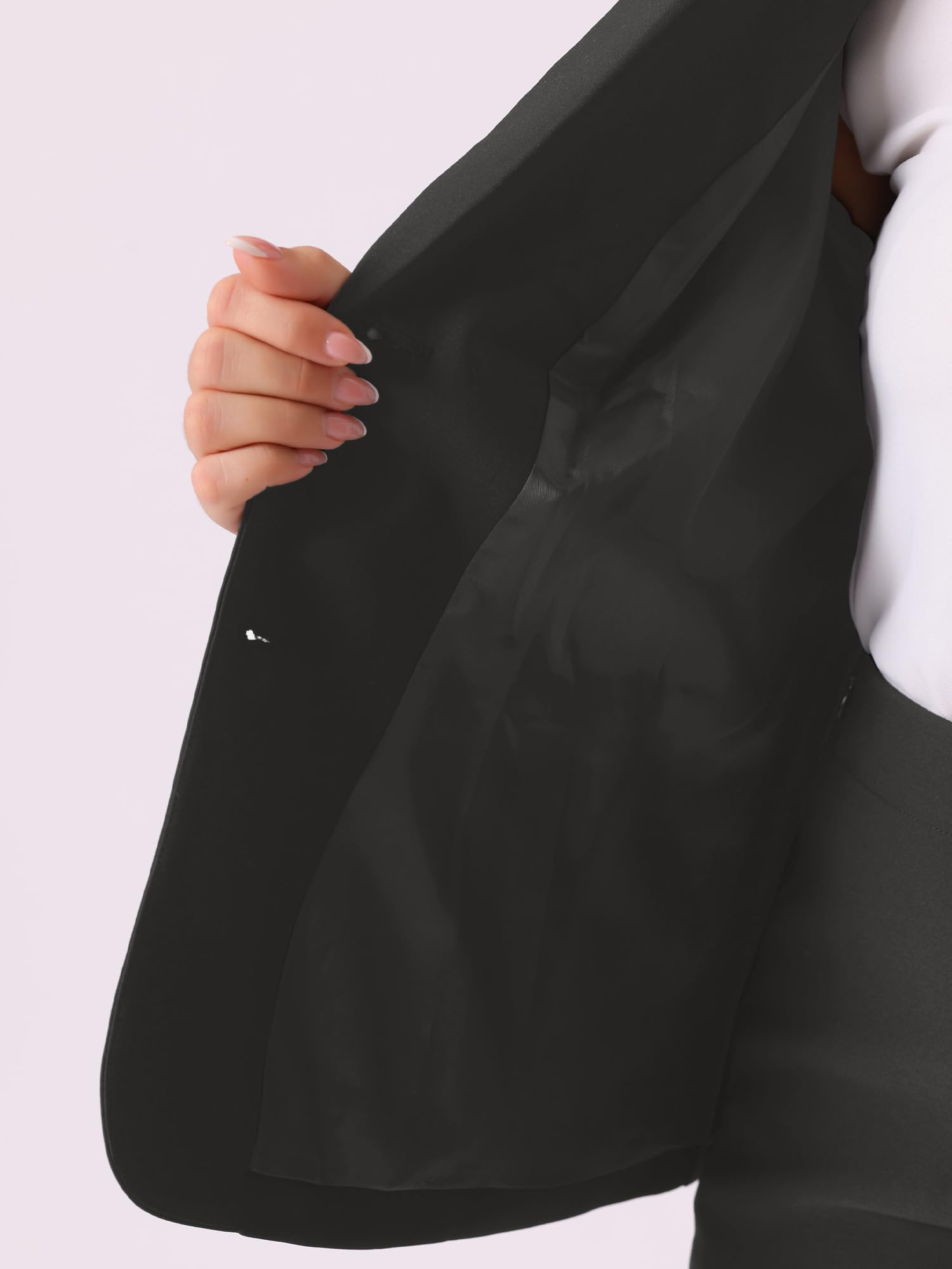 Agnes Orinda Ensemble Jupe Grande Taille pour Femme Ensemble 2 Pièces Blazer à Manches Longues et Jupe Crayon Style Décontracté