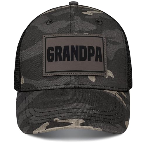 Image of Papa Dad Trucker Hat - Adjustable Men's Snapback Hats for Dad Grandpa, Fathers Day Birthday Gifts from Daughter Son
