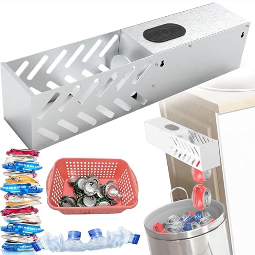 SXYKXYDL Trituradora automática eléctrica de latas, compactador de Basura Mural para un Reciclaje eficiente de latas de Aluminio, Ideal para latas de refresco, Cerveza y Agua con Gas.