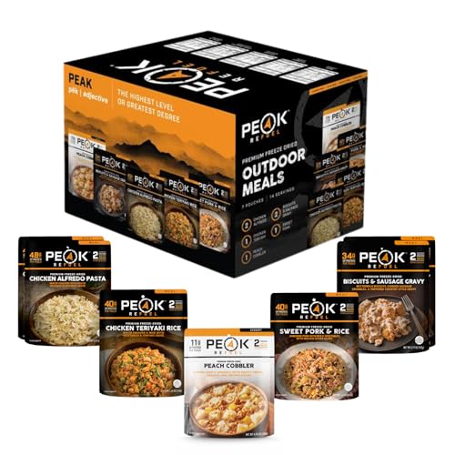 Peak Refuel Bulk Meal Packs | 100% Real Meat | Premium Freeze-Dried Meals for Backpacking, Camping & Survival | MRE Emergency Food (Outdoor Meal Box)