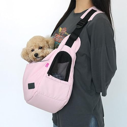 PARISDOG 犬 スリングバッグ ペットバッグ キャリーバッグ スリング お出かけ 散歩 かわいい 小型犬 ParisDog パリスドッグ 正規品 WSISTERS ダブルシスターズ 【ベーシック楽々スリングバッグ】(ピンク、M)