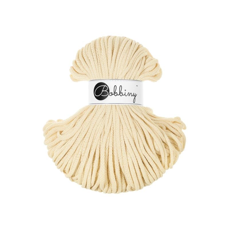 Bobbiny Cordon en coton tressé de qualité supérieure - 5 mm x 100 m - Cordon en macramé polyvalent pour tricot, tissage, bricolage et décoration d'intérieur - Ficelle de bricolage colorée de qualité