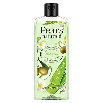 Pears Naturale Detoxifying Aloevera Bodywash, With Olive Oil & Aloe Vera, Paraben Free, Soap Free, Eco Friendly, Dermatologically Tested, 250 ml
