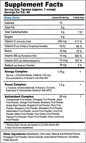G Fuel Snow Cone Tub (40 Servings) Elite Energy and Endurance Formula - Image 3