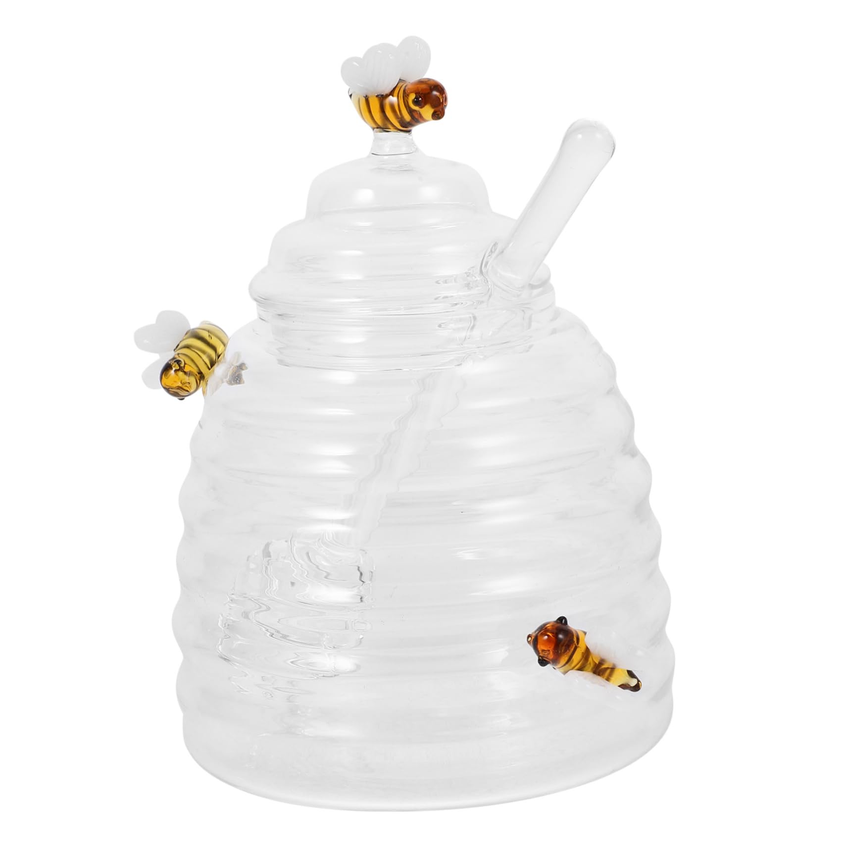 MAGICLULU Lot De 2 Récipients À Miel En Verre Distributeur De Miel Et De Sirop Pour Facile À Utiliser Et À