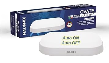 Halonix 10W Motion Sensor Bulkhead | Auto On-Off Outdoor Light | IP65 Waterproof Porch Light for Garden Bathroom (Cool White, Pack of 1) - image, photos