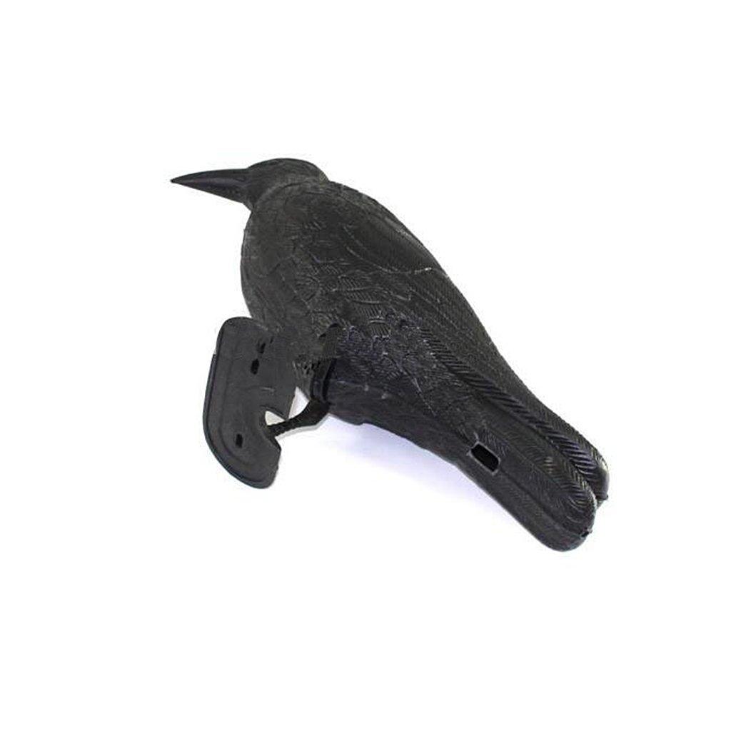 Realistic Black Crow Decoy Weed Pest Control Garden Pigeon Scarer Scarecrow-image-30