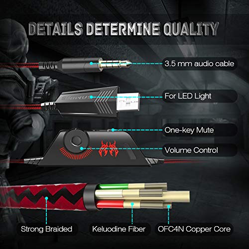 Willnorn Cuffie stereo da gioco con microfono per