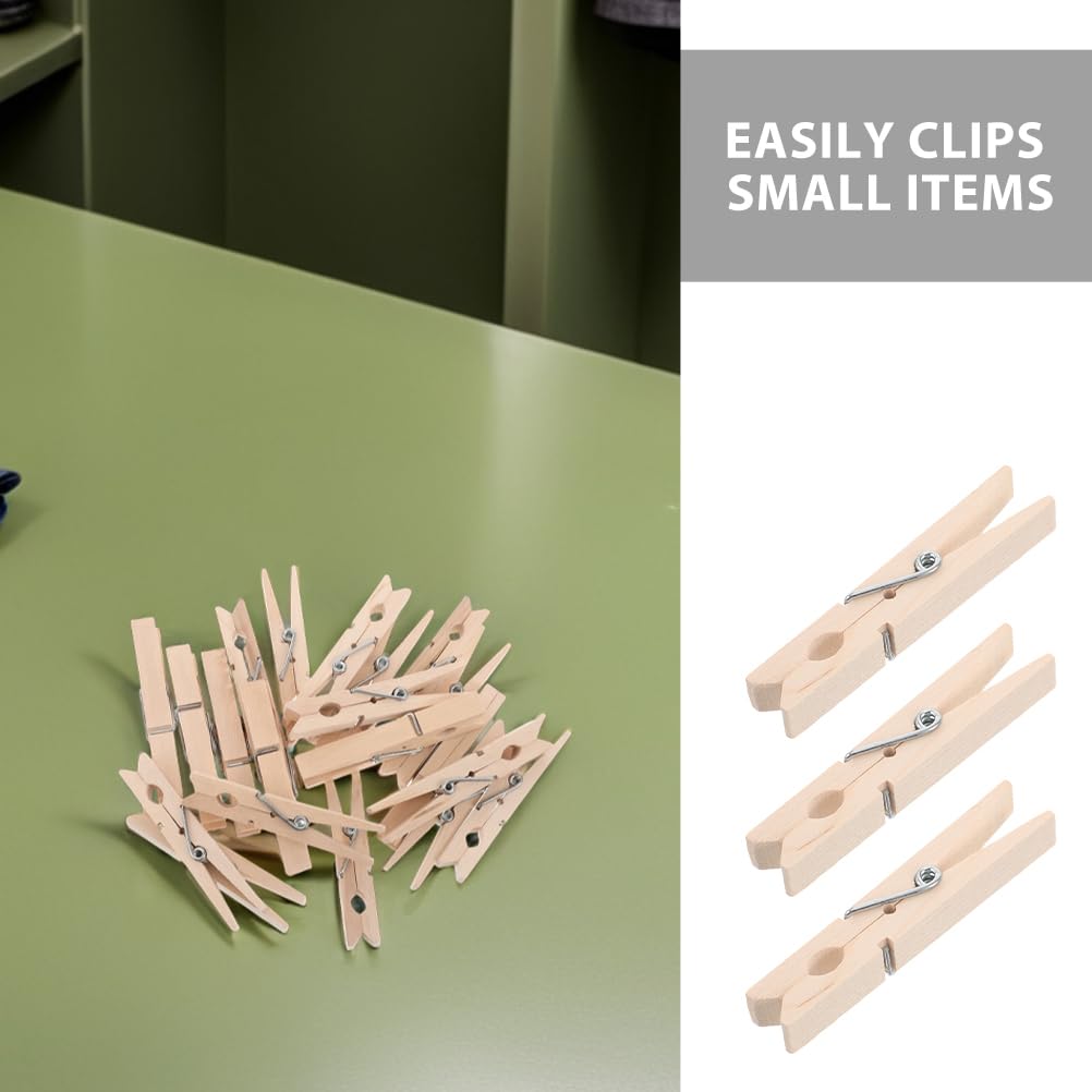 Amosfun Mini Mollette in Legno Multifunzione per Foto, Bucato e Artigianato, 150 Pezzi, Design Minimalista