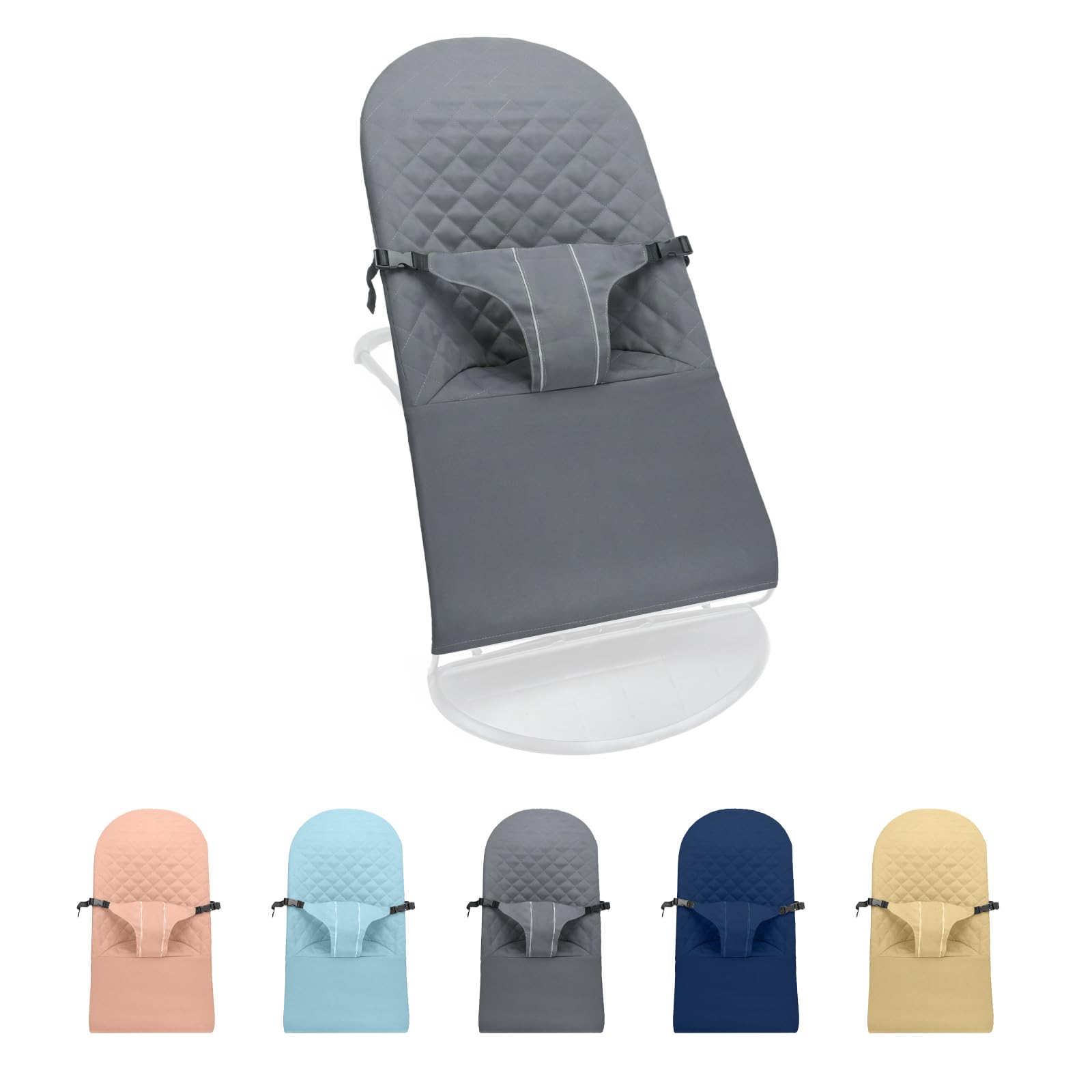 Fabric Seat for Bouncer - for BabyBjorn Replacement Cover Compatible with BabyBjörn Bouncer Bliss, Machine Washable (Grey)