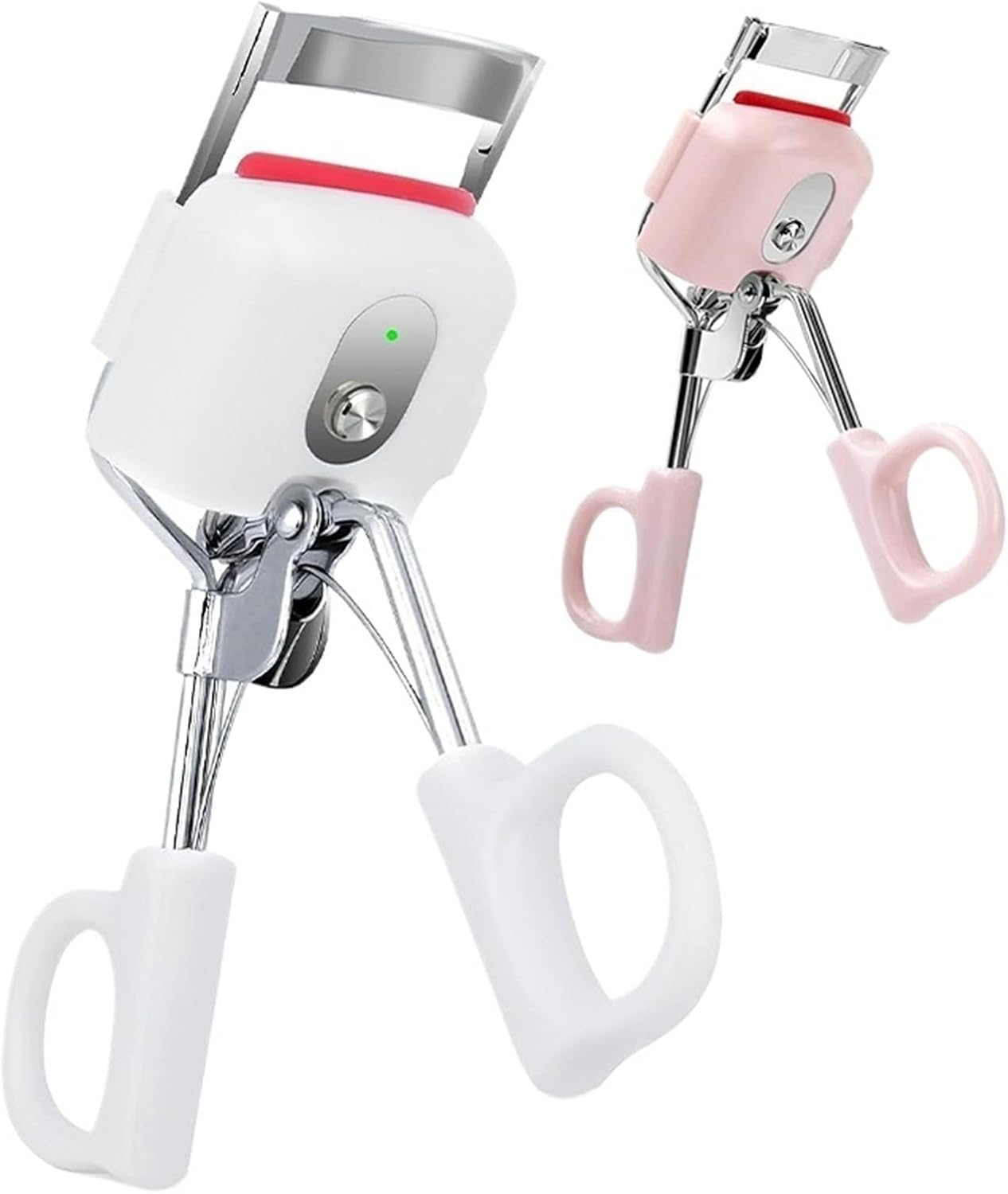 1PC Lady Heating Electric Eyelash Curler Cosmetic Makeup Tools Clip Lift Eyelashes Beauty Tool(White-1)