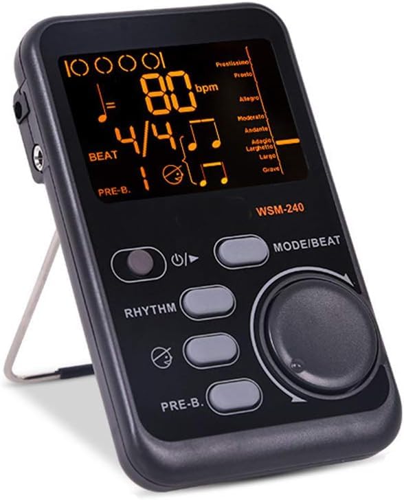 Multi-fution Cyfrowy Tuner Metronomu Generator Tonów Mini Metronom Przenośna Elektroniczna Bateria Metronomu Lub Usb Akumulator Do Pianina Skrzypce Gitara Trap Bęben Running All Umenty, black