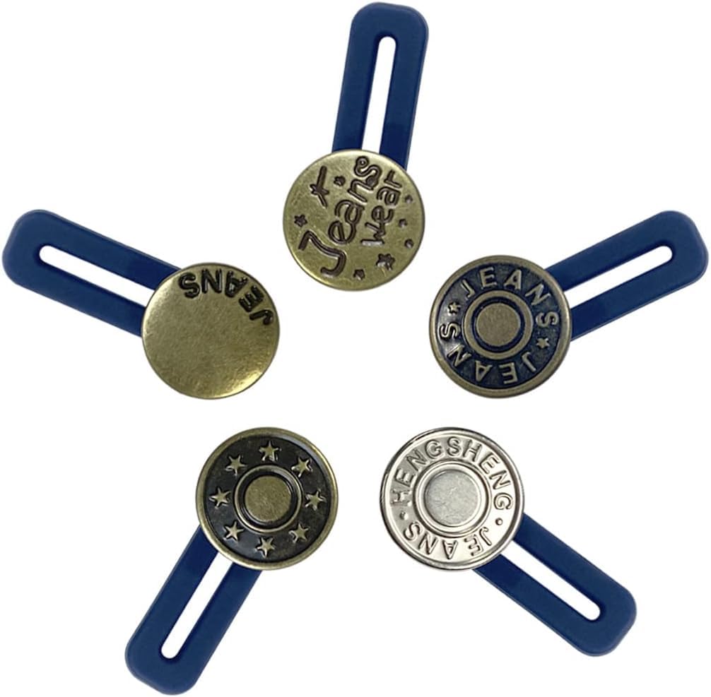 Shopstar 2PCS Button Extenders for Jeans, Pants Button Extender, Waist Extenders for Pants for Women Men, No Sewing Instant Waistband Extension