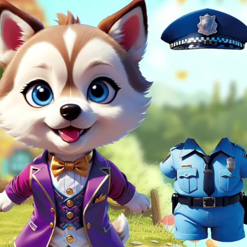 ZCHYTOOL Niedliche Haustiere Magnetisches Ankleidespiel Set 4 Figuren mit Kleidung und Ständer Spielzeug für Kinder Älter als 3 Jahre Spielset Geschenke für inspirieren die kreativität