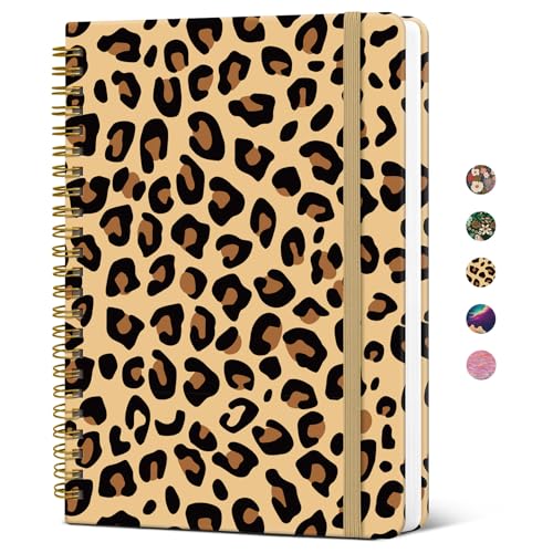 Image of Taja Spiral Lined Journal for Women, Pretty Hardcover Journal Notebook, A5