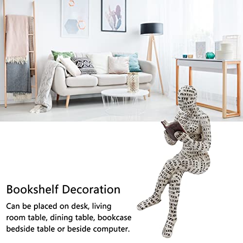 Resin Reading Woman Figurine, Modern Abstract Women Sculpture, Durable Material, Ideal for Home Decoration (F) - Image 3