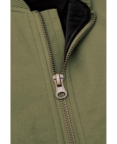 Image of ZENTHACE Mens Quilted Lined Duck Canvas Work Vest,Brass Zip Up