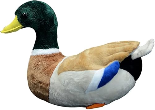 FRANKIEZHOU Peluche realista de pato real de 12 pulgadas de largo, peluche de pato realista, juguetes de peluche de pato suave, regalos para niños,