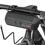Ayicheyl Borsa Manubrio Bici Accessori Bici, Manubrio Bici Borsa con Tracolla, Borsa Manubrio Moto Borse Bici per Mountain Bike e Bici Da Strada, Nero 1L