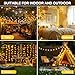 LED Lichterkette Strombetrieben,27M Lichterkette Kugel warmweiß mit Stecker für Außen und Innen,IP44 Wasserdicht Lichterketten mit Dimmbar Fernbedienung,Ideal für Zimmer,Weihnachten,Party,Garten