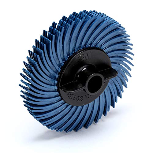 Image of 3M Scotch-Brite Radial Bristle Disc Thin Bristle, Ceramic, 30000 RPM, 2 inch Diameter, 400 Grit, Blue (Pack of 40)