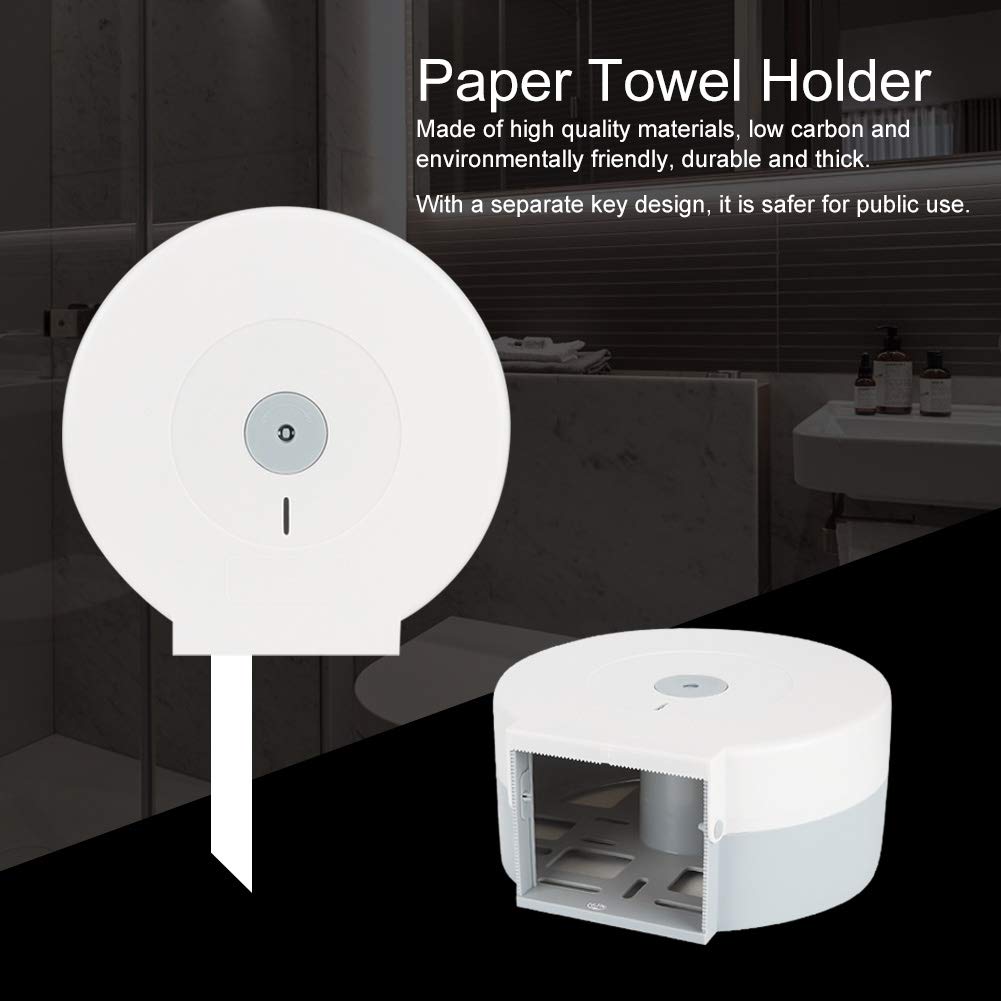 Commercial Toilet Paper Dispenser, Toilet Paper Roll Dispenser Box Wall Mount Toilet Paper Dispenser Large Toilet Paper Roll Holder for Kitchen Office