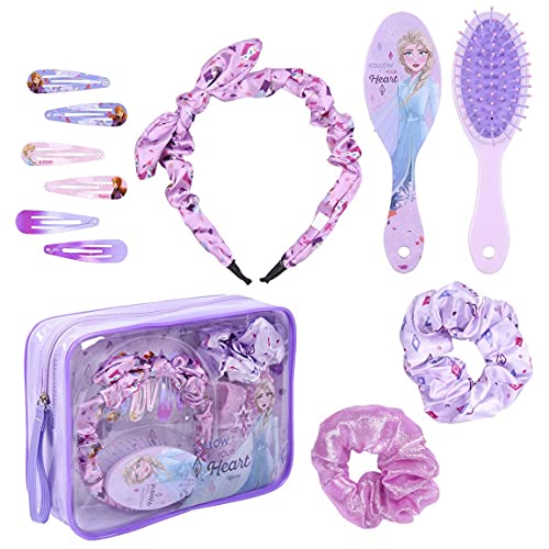CERDÁ LIFE'S LITTLE MOMENTS - Set d'Accessoires de Coiffure 8 pièces pour Filles La Reine des Neiges 2- Licence Officielle Disney Multicolore