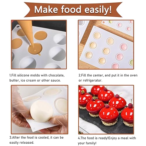 Stampo in Silicone a Sfera Ø 42mm 15 Cavità Stampi...