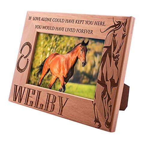 Lara Laser Works Personalized Picture Frame, 4x6 | If Love Could Have Saved You | Customized Memorial Pet Picture Frames, Custom Engraved with Name & Years - Cat, Dog, Horse Owner Gift Cover